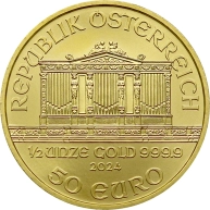 Zlatá investiční mince Wiener Philharmoniker 1/2 Oz 