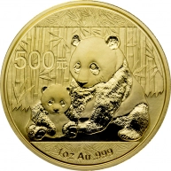 Zlatá investiční mince Panda 1 Oz 2012