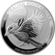 Stříbrná investiční mince Kookaburra Ledňáček 1 Kg 2018