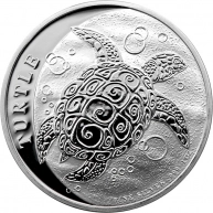 Stříbrná investiční mince Niue Taku Hawksbill Turtle - Kareta pravá 1 Oz