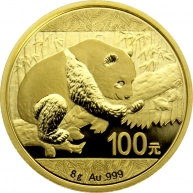 Zlatá investiční mince Panda 8g 2016