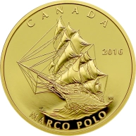 Zlatá mince Marco Polo - Tall Ships Legacy 2016 Proof