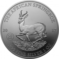Stříbrná investiční mince The African Springbok 1 Oz