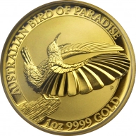 Zlatá investiční mince Australian Bird of Paradise 1 Oz 2018