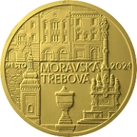 Zlatá mince 5000 Kč Městská památková rezervace Moravská Třebová 2024 Proof