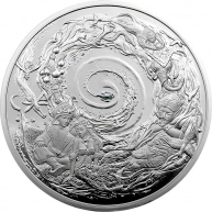 Stříbrná mince s hologramem 5 Oz Aladin 2022