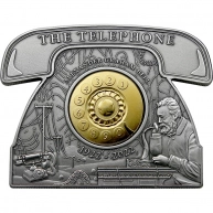 Stříbrná mince 3 Oz Graham Bell - 100. výročí úmrtí 2022 Antique Standard