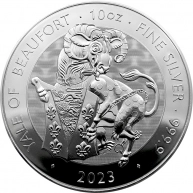 Stříbrná investiční mince The Royal Tudor Beasts - The Yale of Beaufort 10 Oz 2023