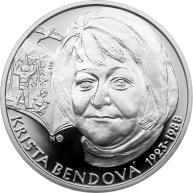 Stříbrná mince Krista Bendová - 100. výročí narození 2023 Proof