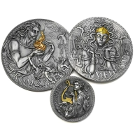 Ediční set III. stříbrných mincí série Velká řecká mytologie 2023 Antique Standard
