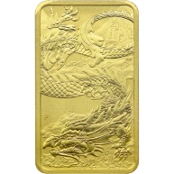 Zlatá investiční mince Rectangular Dragon 1 Oz 2023