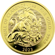 Zlatá investiční mince The Royal Tudor Beasts - The Bull of Clarence 1 Oz 2023