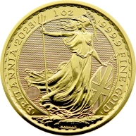 Zlatá investiční mince Britannia 1 Oz Král Karel III. - Korunovace 2023