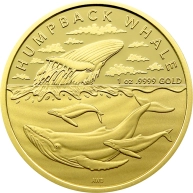 Zlatá investiční mince Australian Antarctic Territory - Humpback Whale 1 Oz 2023