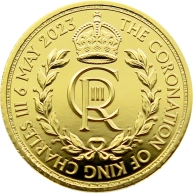 Zlatá investiční mince Korunovace Jeho Veličenstva krále Karla III. 1/10 Oz 2023
