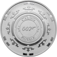 Stříbrná investiční mince James Bond 007 - žeton Casino Royale 1 Oz 2023