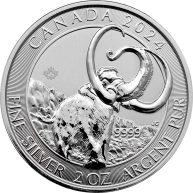 Stříbrná investiční mince Doba ledová - Mamut srstnatý 2 Oz 2024