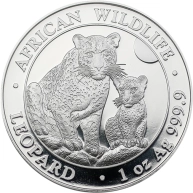 Stříbrná investiční mince Leopard Somálsko 1 Oz 2024