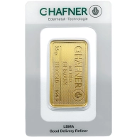 25g C. Hafner Německo Investiční zlatý slitek