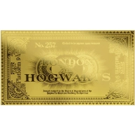 Zlatá mince 0,5 g Harry Potter - Lístek do Bradavic 2024