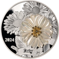 Stříbrná mince 2 Oz Sedmikráska 3D 2024 Proof