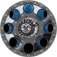 Stříbrná mince Lunární kalendář 2 Oz High Relief 2024 Antique Standard