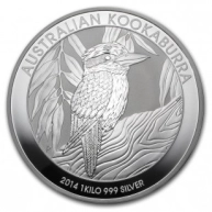 Stříbrná investiční mince Kookaburra Ledňáček 1 Kg 2014