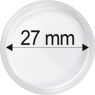 Plastové kapsle na mince o průměru 27 mm - 10 ks