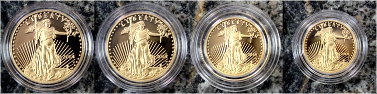 american gold eagle 2014 sada zlatych minci proof