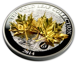 stribrna_mince_3d_maple_leaves_gold_leaf_collection_2014_proof_closeup