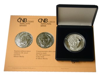 r.2010 Alfons Mucha Stříbrná mince